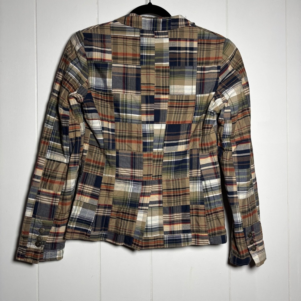 Brooks Brothers Patchwork Plaid Blazer Madras Preppy Jacket Size 0 Academia XS - Picture 2 of 14